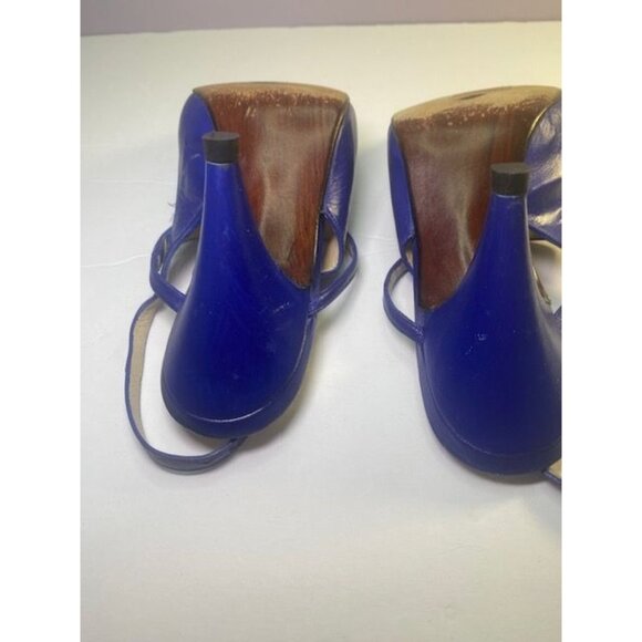 Vintage Royal Blue Strappy Heels Rosina Ferragamo Schiavone - Size 4  Fun & Fab - Picture 11 of 15